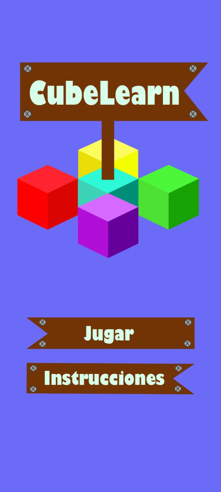 CubeLearn - Start screen